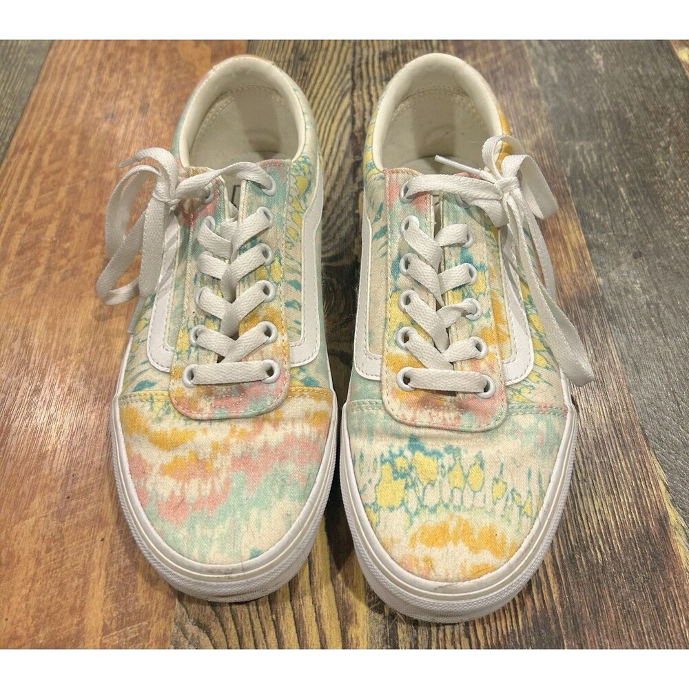 Vans Ward Lo Psychedelic Tie Dye Sneakers Pastel Size 8 Womens Low Top